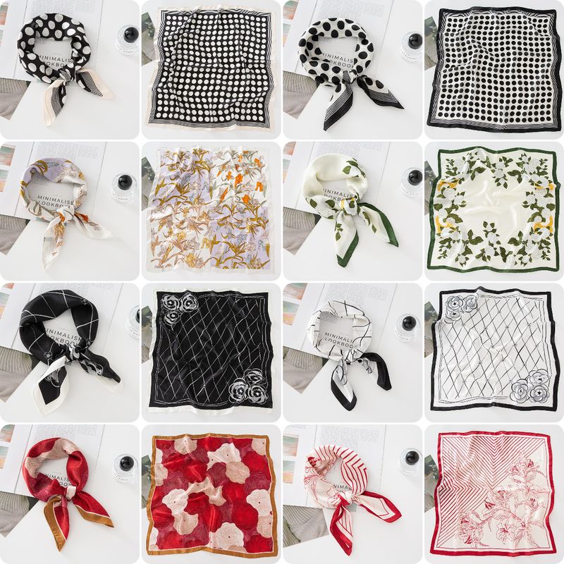 Bufanda decorativa para mujer, elegante y de gama alta, edición coreana, moda 70, cuadrada pequeña, versátil, 2024_voghion.com