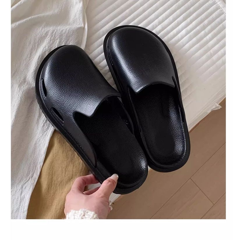2024 Sommer neuer Stil Mädchen High-End reine Farbe einfacher Stil Baotou modische Outdoor Retro Ins Stil Strandschuhe_voghion.com