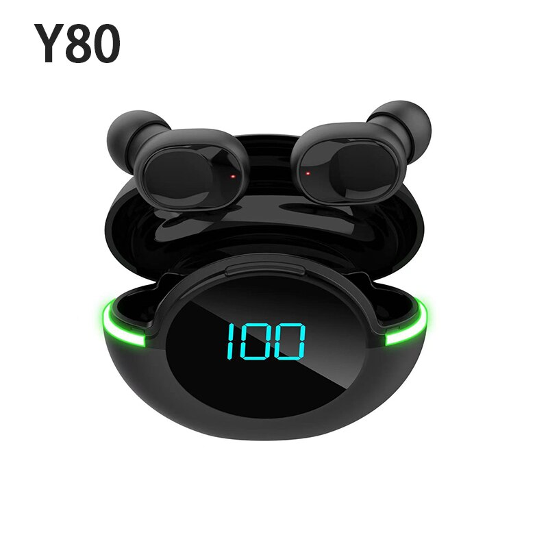 TWS Bluetooth 5.1 Earphones Wireless Headphones Stereo Headset Noise Cancelling Sports Earbuds With Mic For IOS Android Y80_voghion.com