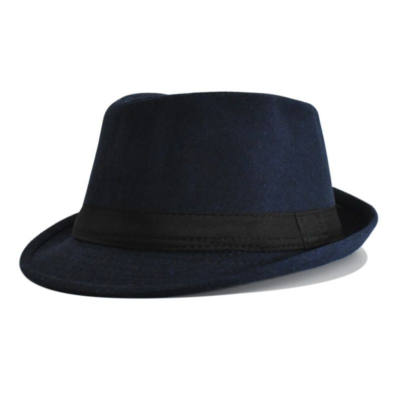New Woolen Top Hat Men's And Women's Fashion Versatile Jazz Hat British Retro Gentleman's Hat Men's Warm Hat_voghion.com