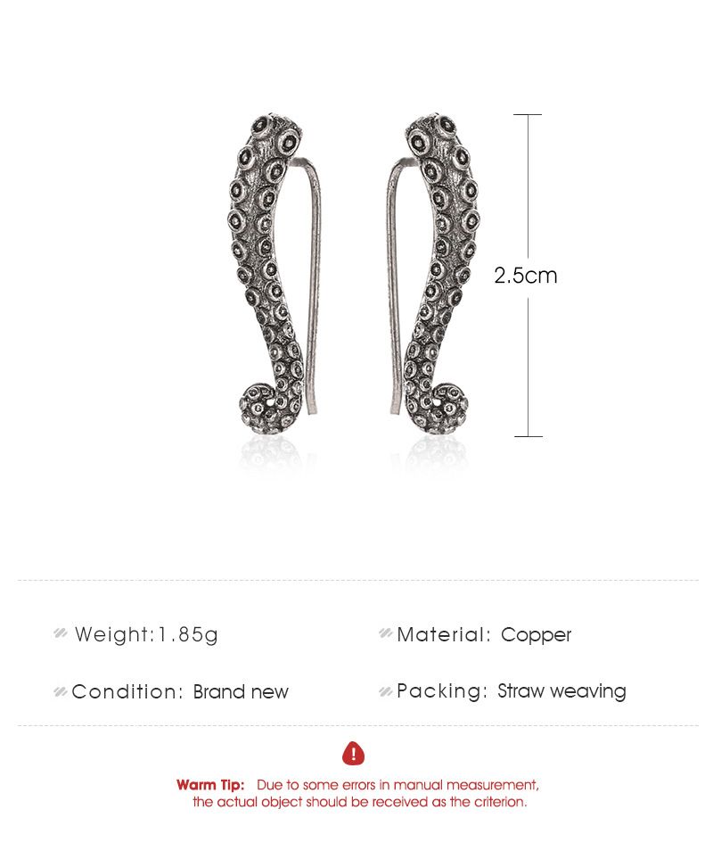 hot sale retro octopus earrings personality octopus earrings female creative fashion earrings_voghion.com