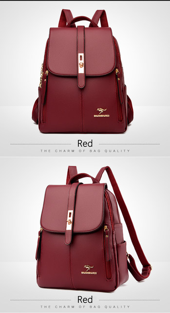 Women Large Capacity Backpack Purses High Quality Leather Female Vintage Bag School Bags Travel Bagpack Ladies Bookbag Rucksack_voghion.com