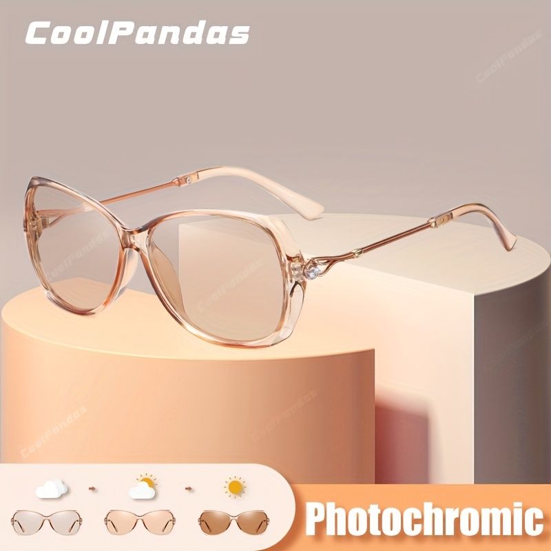 Modische HD-Photochrom-Sonnenbrille für Damen, polarisierte Gläser für Autofahren und Reisen, übergroße, ultraleichte Luxus-Sonnenbrille für Damen_voghion.com