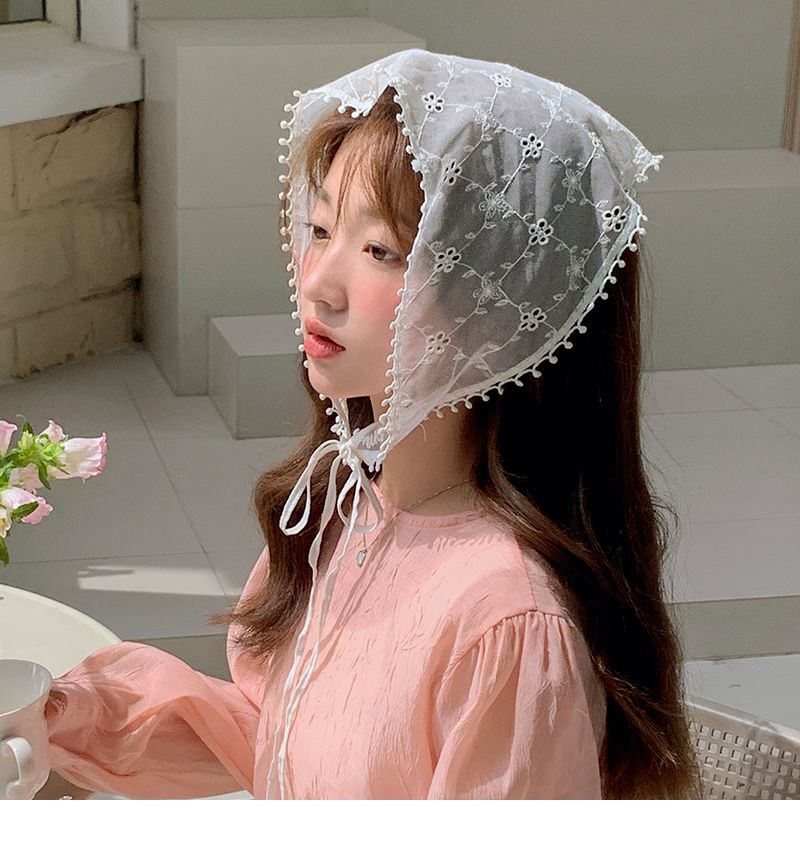 Korean countryside fashionable spicy girl hook flower triangular headscarf women's handbag head spring and summer style_voghion.com