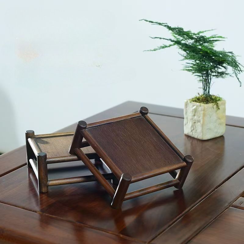 Waterafvoerende theekophouder, opbergrek, displaystandaard van massief hout, kleine tafel, theetafel, thee-gereiplank_voghion.com