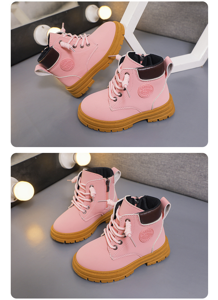 Jongens lente en herfst baby enkele laars nieuwe hoge korte laarzen kinder Martin laarzen meisjes Koreaanse mode casual_voghion.com