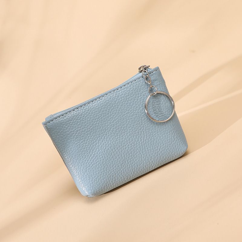 Mini-Schlüsselanhänger-Geldbörse für Damen, Aufbewahrung, Lippenstift, Lychee-Muster, Schlüsseletui, Münztasche, leicht, tragbar_voghion.com