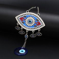 Přívěsek na klíče s modrým motýlem, přívěsek s ďáblovým okem, dárková dekorace na zeď ze slitiny, přívěsek na dekoraci dveří a oken._voghion.com