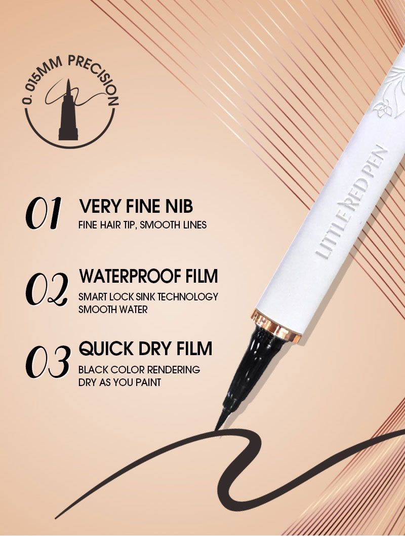 Lidschatten & Liner Kombination Kosmetik Eyeliner Stift Dünner Kopf Anfänger Wasserfest Nicht Verschmieren Anti-Schweiß Eyeliner_voghion.com