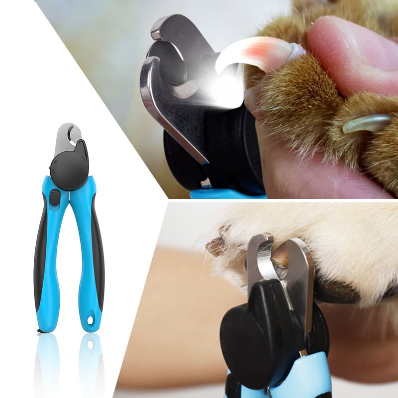 Pet Cleaning Tool LED Anti-Scratch Bloodline Cat Dog Nail Clipper With Light_voghion.com