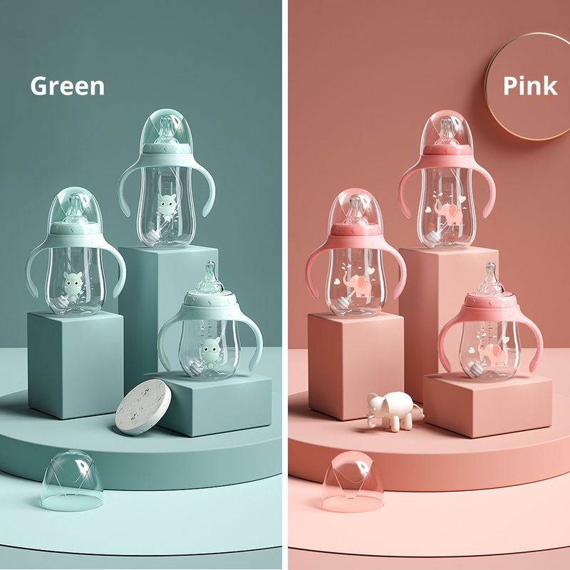 Babyflaschen Trinkbecher Babyflasche Großkalibrig Multifunktional Trinkmilch Trinkwasser Dual-Use-Flasche BPA-frei_voghion.com