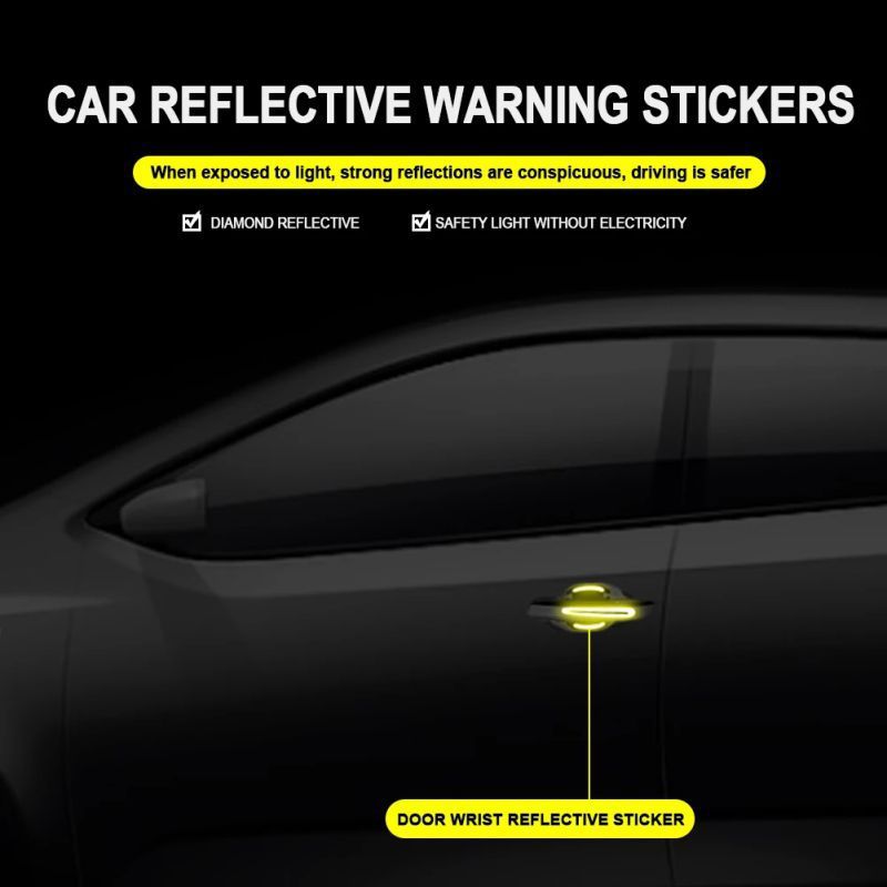 3M Automotive Door Handle Protector - Carbon Fiber Texture Anti-Scratch Film With Night Reflective Strips (Pre-Cut Universal Kit)_voghion.com