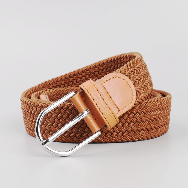 HOT Stretch Canvas Leather Belts Men Female Casual Knitted Woven Military Tactical Strap Male Elastic Belt for Pants Jeans_voghion.com