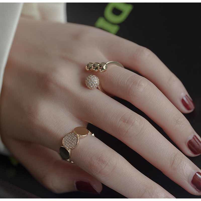Open Ring Slightly Set Temperament Women's Fashion Personality Exquisite High-end Index Finger Ring_voghion.com
