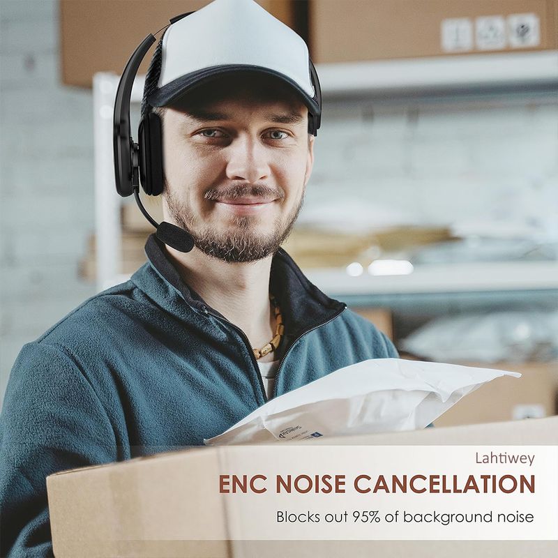 Headset, Bluetooth With Microphone,Wireless On-Ear Headset For Computer Cell Phone Trucker Home Office_voghion.com