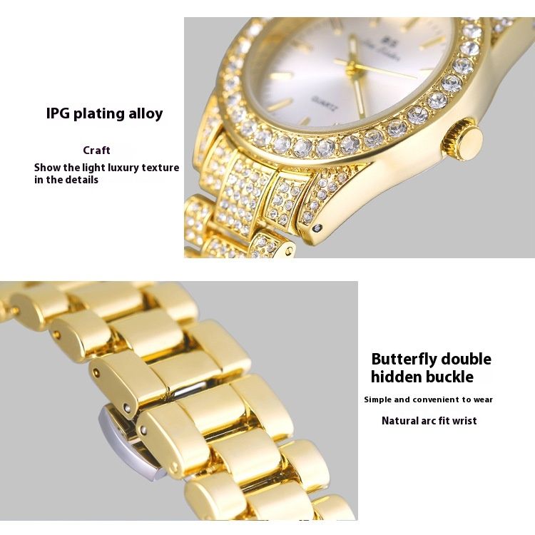 New light luxury ladies aqua ghost fashion temperament small square diamond calendar watch_voghion.com