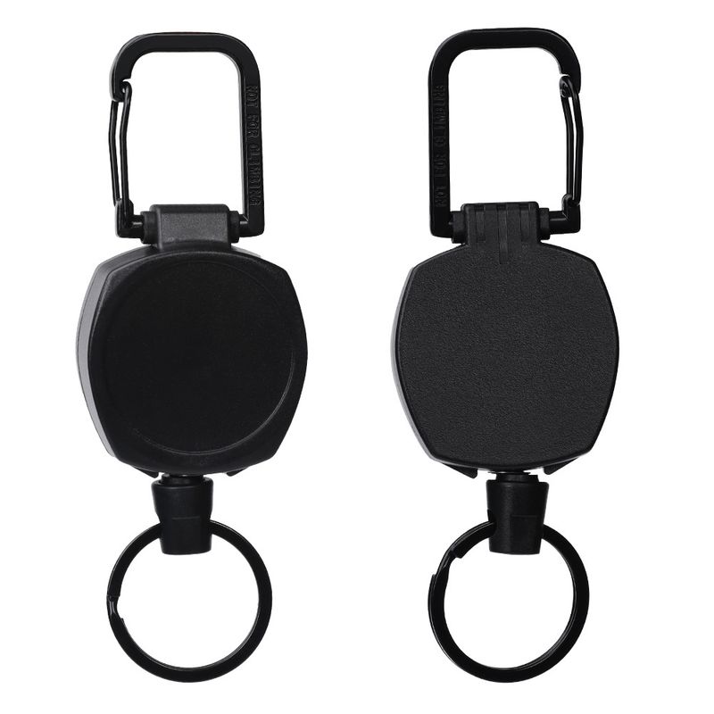 Runder Metall-Schlüsselanhänger mit praktischem Zugmechanismus, Diebstahlsicherung und Diebstahlschutz, olivgrüner Schnalle, einziehbarem Drahtzug_voghion.com