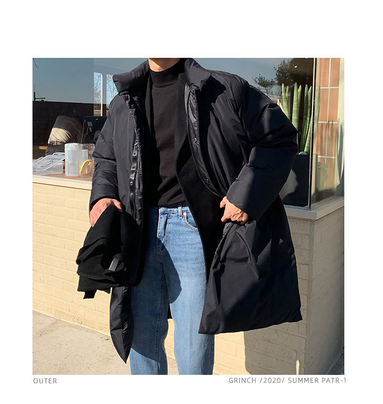 Maglione a collo alto da uomo, a maniche lunghe, stile coreano, alla moda, tinta unita, con strato interno superiore lavorato a maglia e maglietta di base_voghion.com