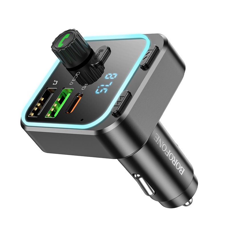 Music Festival BC53 new product PD20W+QC3.0 in car Bluetooth FM transmitter with plug-in memory card_voghion.com