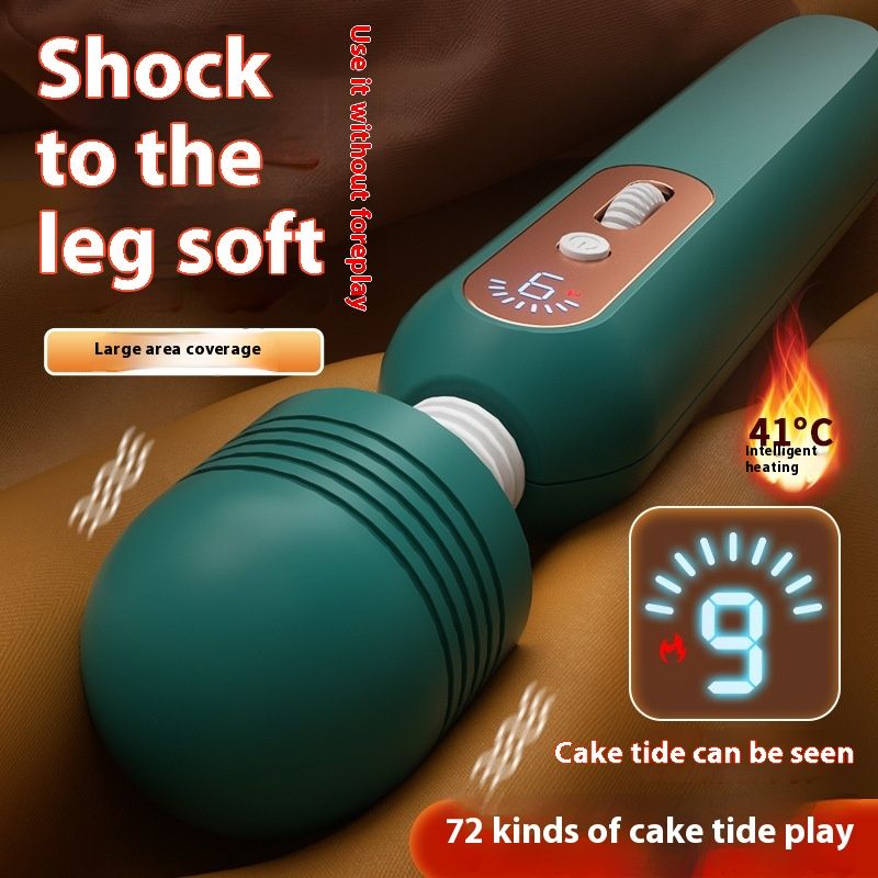 Lai Le Ou Luo Women's AV Heating Display Digital Variable Frequency Vibration Massage Stick Adult Sexual Products_voghion.com