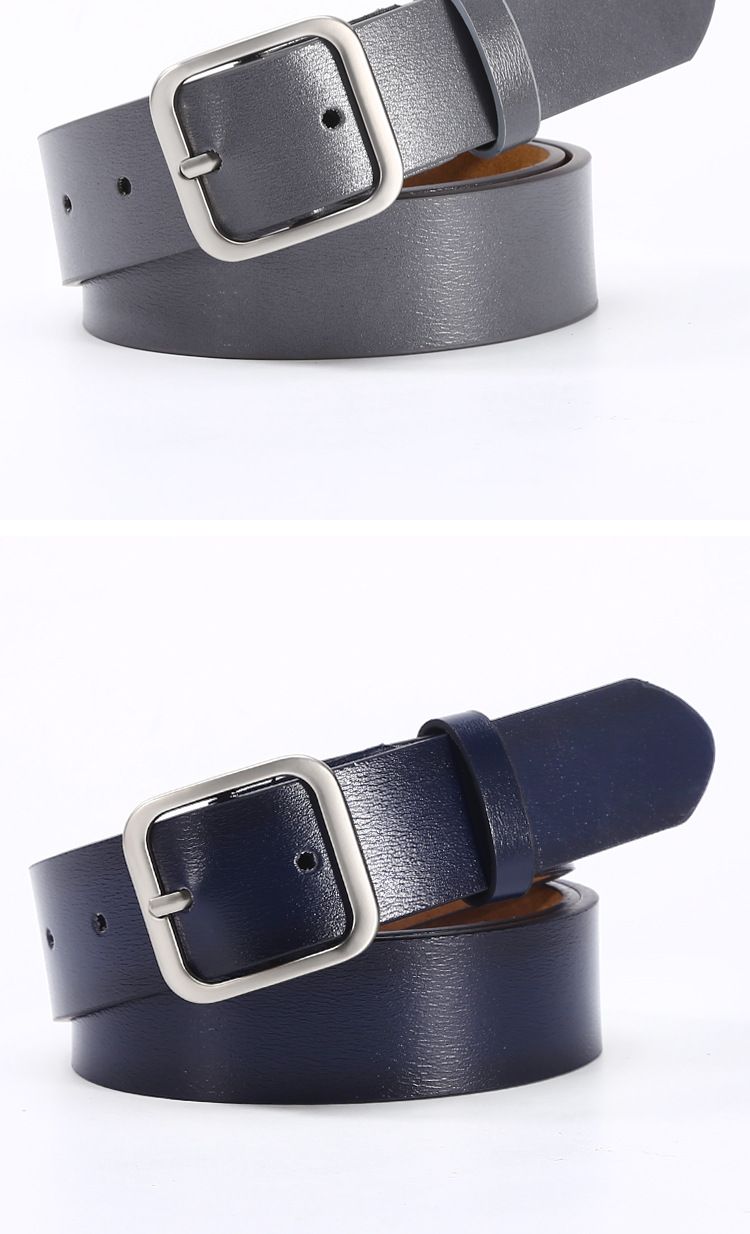 Belt men's and women's cowboy belt young simple belt casual_voghion.com