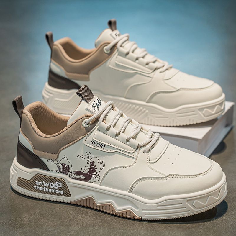 Men's Shoes Little White Shoes Male Students Versatile Platform Sneakers Casual Board Shoes Trendy Shoes_voghion.com