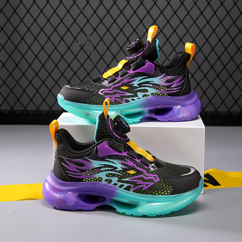 Summer Single Mesh Breathable Rotating Buckle Children's Sports and Casual Shoes _voghion.com