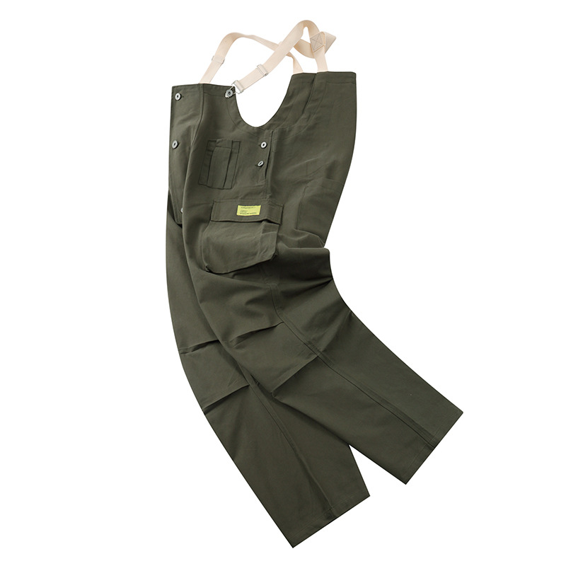 Calça cargo retrô masculina, larga e justa, com bolsos grandes e calça casual_voghion.com