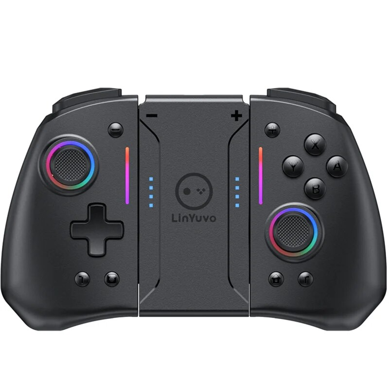 LinYuvo KS42 Meteor Light Draadloze Joy-pad 8 Kleuren RGB Verlichting Voor Switch/Lite/OLED, Met Programmeerbare Turbo & Trilling_voghion.com