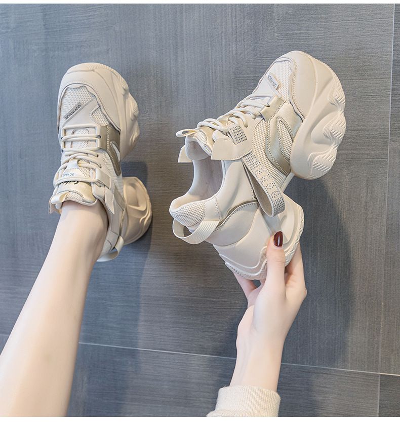 Scarpe da papà con suola spessa, rete trasparente, aumento di altezza di 8 cm, stile casual versatile, scarpe da donna piccole_voghion.com