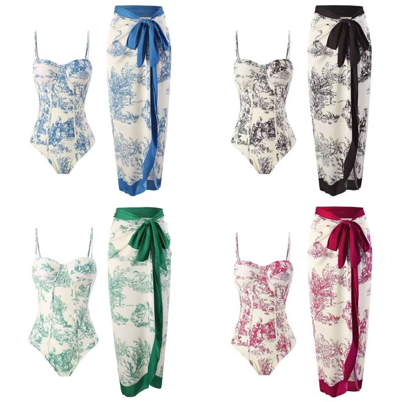 Neuer Einteiler für Frauen, schlankmachender Badeanzug mit Sonnenschutz und langem Rock, zweiteilig, Hard Pack_voghion.com