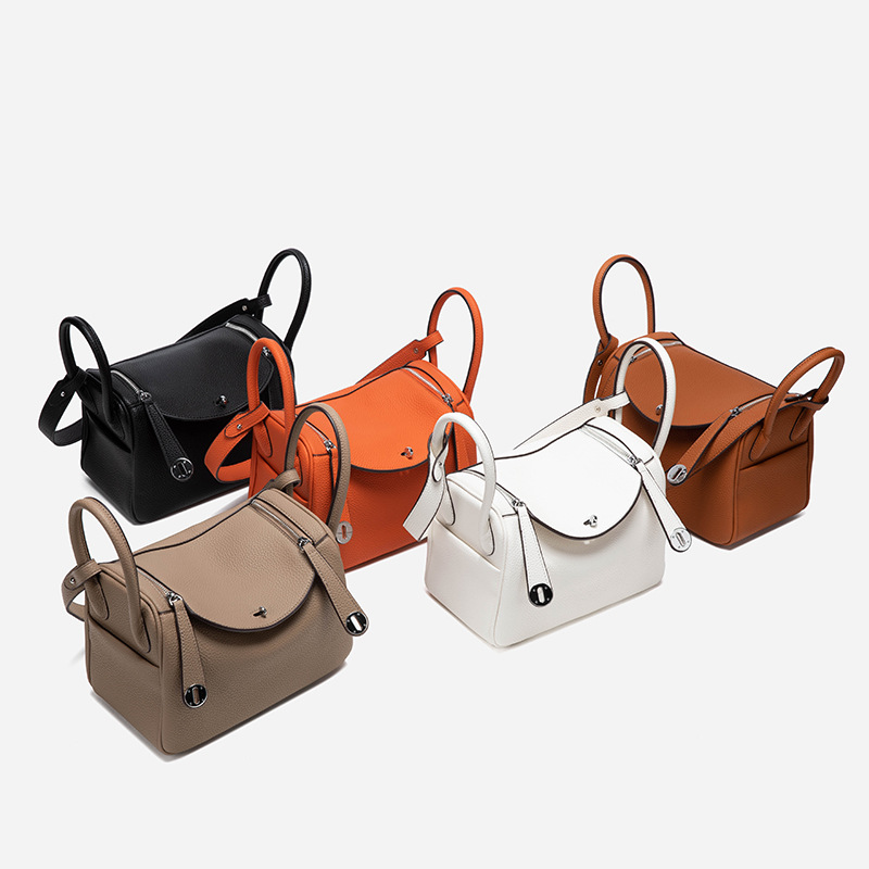 Doctor Lin Di Lychee Pattern Handbag Shoulder PU Women's Textured Bag Versatile Fashion Crossbody_voghion.com