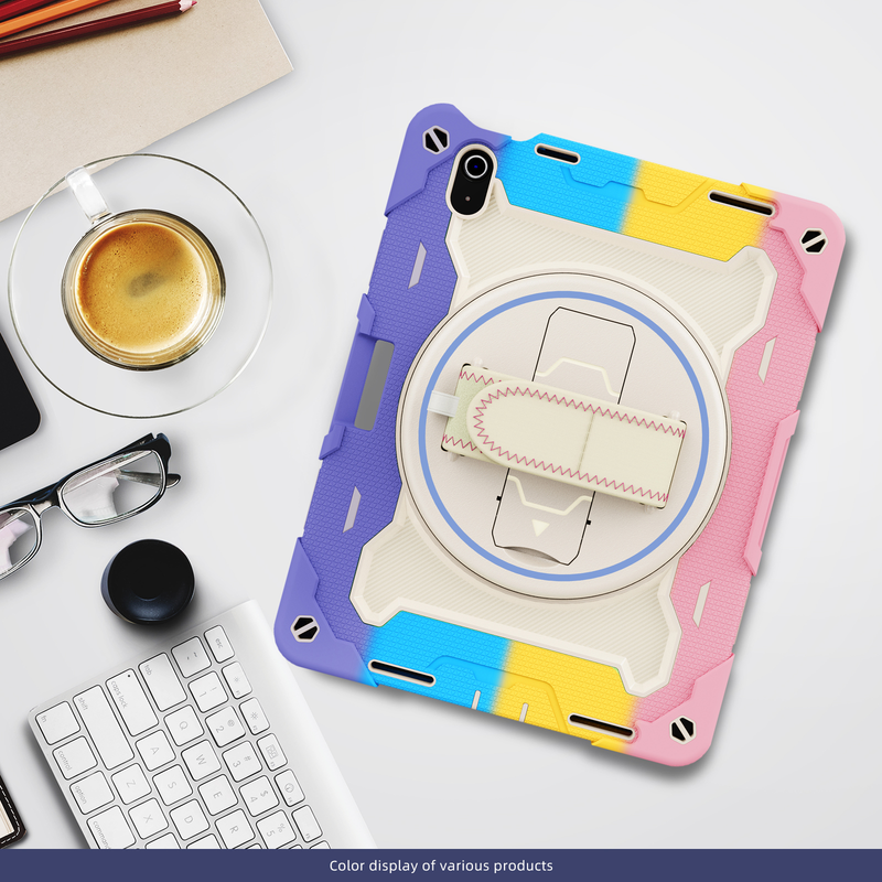 For iPad 10th Generation Case 10.9'' 2022 Full-Body Drop Protection Case With Pen Holder 360° Rotate Hand Strap/Stand For iPad_voghion.com