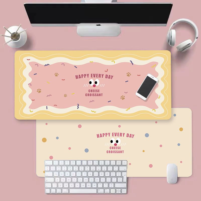 Buntes süßes Cartoon-Dopamin-Mauspad, extra groß, für Computer, Schreibtisch, Gaming, Büro, Tastaturmatte_voghion.com