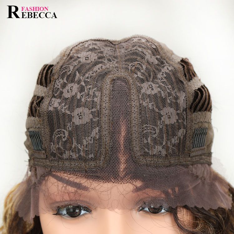 Rebecca wig high temperature silk chemical fiber headgear long curly hair hot style fashion front lace_voghion.com