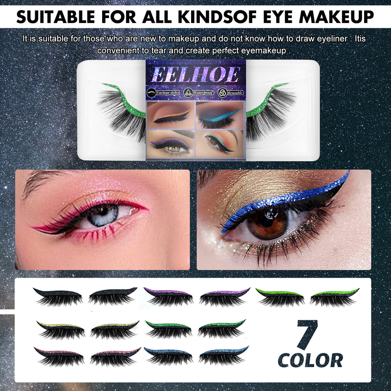 EELHOE pasta per eyeliner autoadesiva con finti capelli di visone senza colla, ciglia finte 3D, ombretti_voghion.com