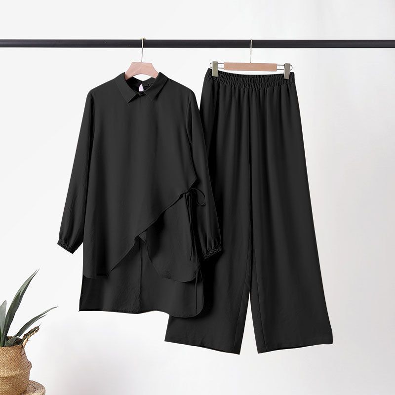 Women's Clothing New Muslim Women's Clothing Fashion Loose Casual Two Piece Suit_voghion.com