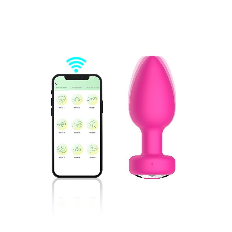 Plug anale con telecomando APP wireless e trapano, plug anale vibrante in silicone, set da quattro pezzi, prodotto per adulti_voghion.com