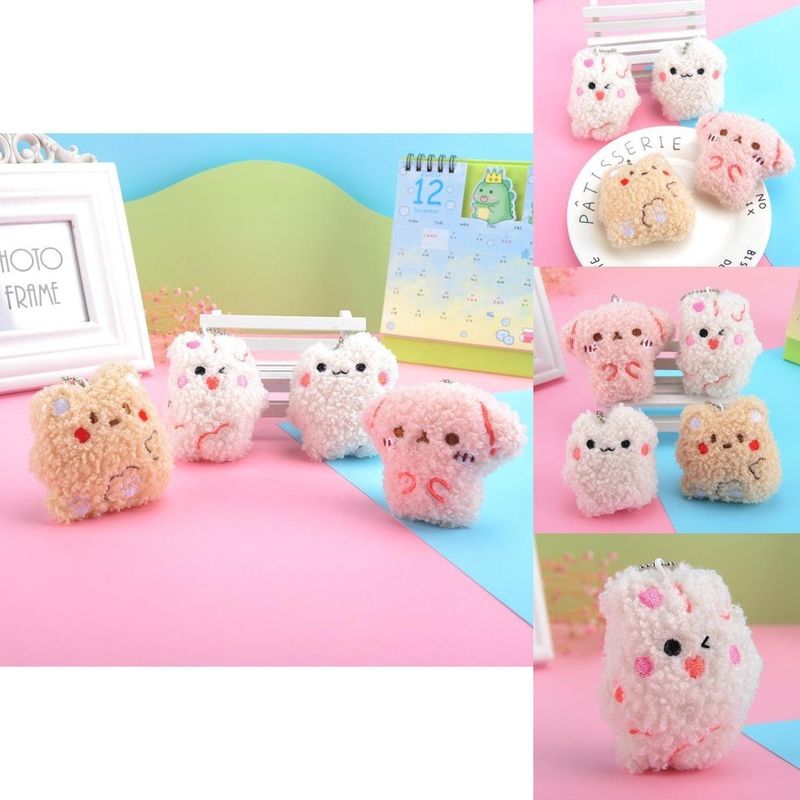 Teddy Bear Charming Plush Keychain Adorable 8cm Animal Bag Accessories Soft Toy_voghion.com