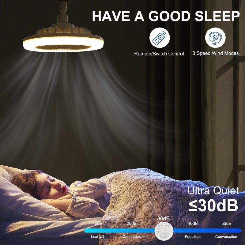 Wireless Socket Fan Light Enclosed_voghion.com
