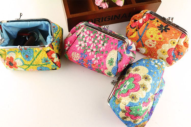 Portamonete in tessuto ricamato Portamonete creativo piccolo portafoglio portamonete tenuto in mano bocca pacchetto materiale dorato borsa per chiavi all'ingrosso_voghion.com