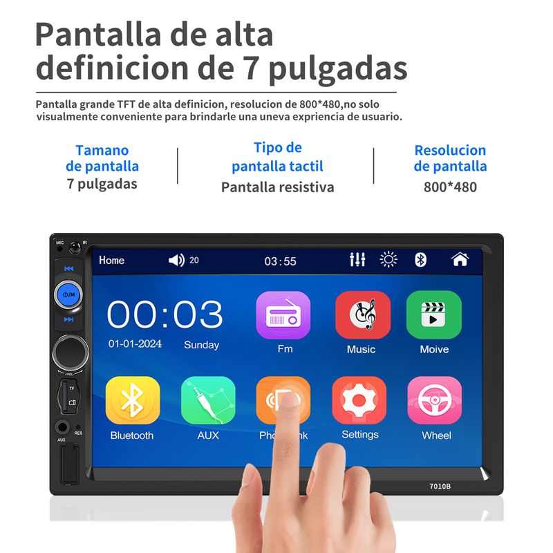 7010 MP5 player za automobil s jednim priključkom za automobil Bluetooth MP4 MP5 sve u jednom stroju slika automobila unazad_voghion.com