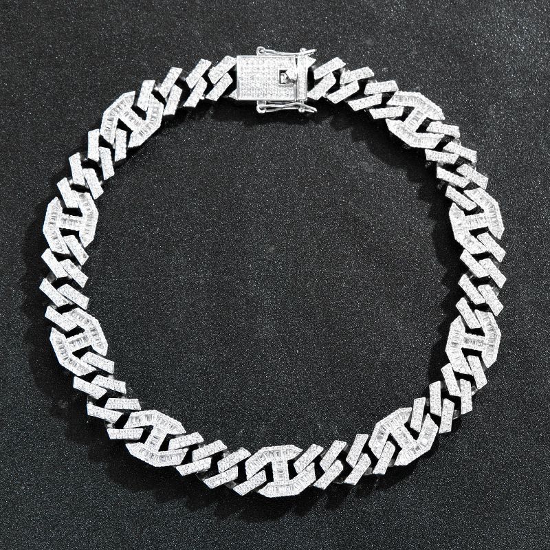 Nei japanesch Schnalle geometresch Diamanten-besatzt kubanesch Kette Perséinlechkeet Strooss All Match Männer a Fraen Accessoiren Nisch Hip Hop Halskette_voghion.com