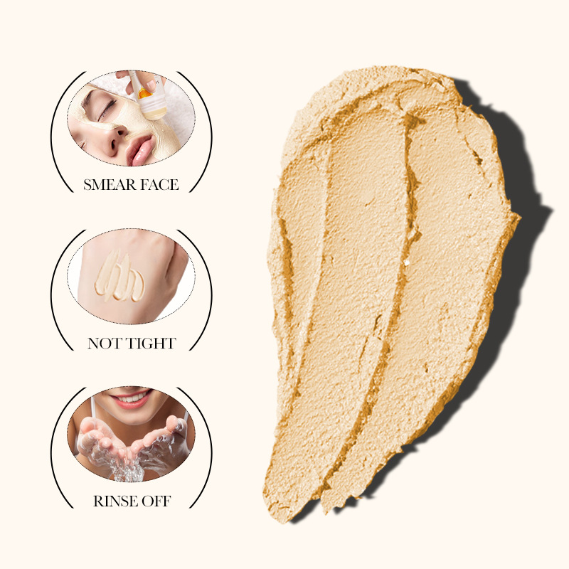 SADOER Vitamine C Vaste Poriën en Delicate Huid Reinigende Gezichtsmoddermasker_voghion.com