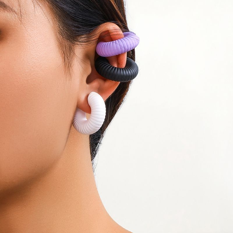 1 Piece 3 Pieces Set Elegant U Shape Plating Alloy Ear Cuffs_voghion.com