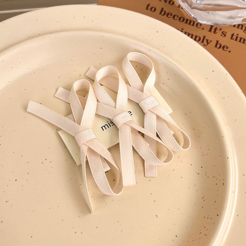 Clip a una linea in stile pizzo francese con nastro dall'atmosfera dolce e speziata Fermaglio per capelli intrecciato con fiocco piccolo Clip per copricapo con acconciatura da principessa_voghion.com