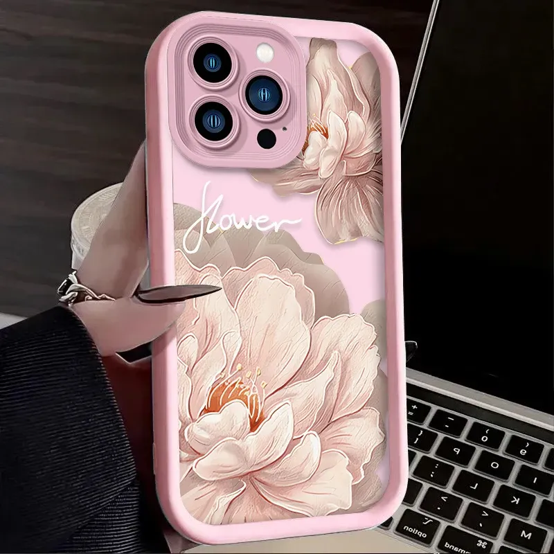 Beautiful Lotus Flower Case For IPhone 16 15 14 13 12 11 Pro Max X XS X S Max XR SE 2020 7 8 Plus Printing Soft Silicone Cover_voghion.com