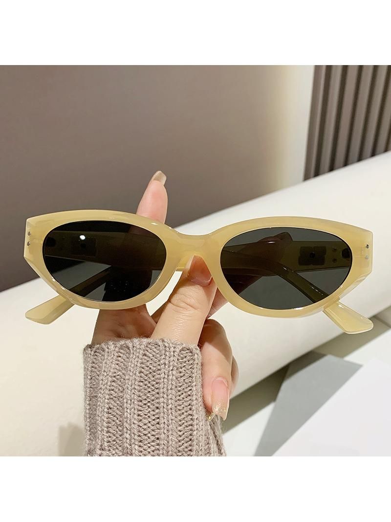 LazyZoom INS Retro Oval Internet Celebrity Same Style All-Matching Fashion Sun-Proof Driving Eye Protection Sunglasses European_voghion.com