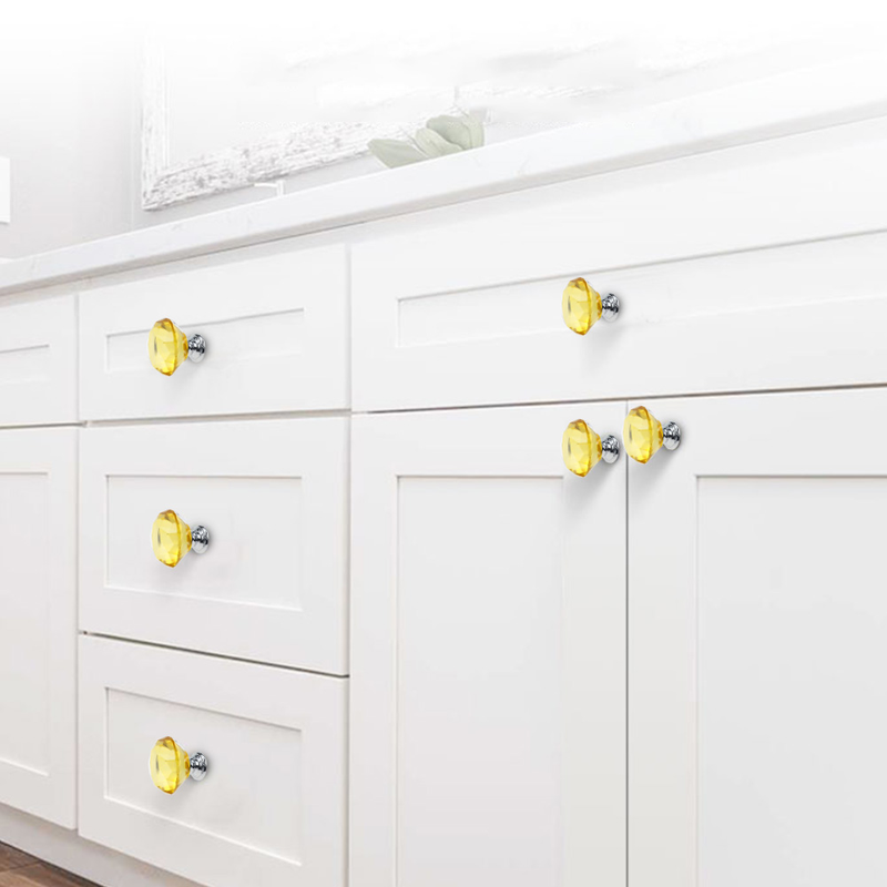 10pcs 30mm Colorful Crystal Cabinet Knobs And Handles Kitchen Handles Drawer Knobs Diamond Dresser Pulls Furniture Knob_voghion.com