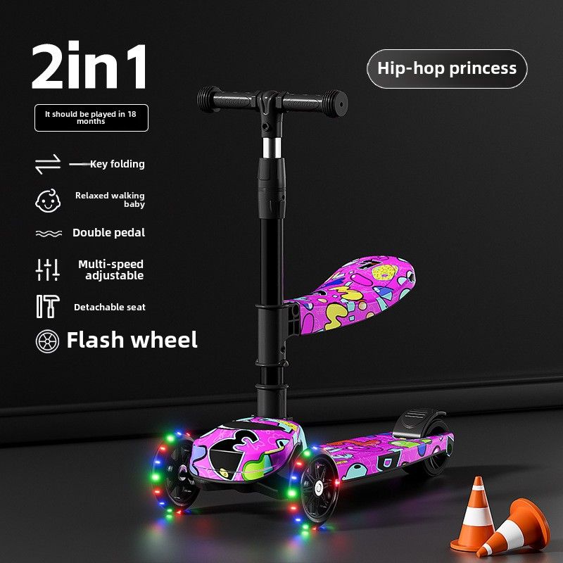 Kanner-Scooter 2-6-8 Joer aalt Jong a Meedchen Puppelches-Scooter Kanner-Outdoor-Jo-Jo-Spillauto_voghion.com